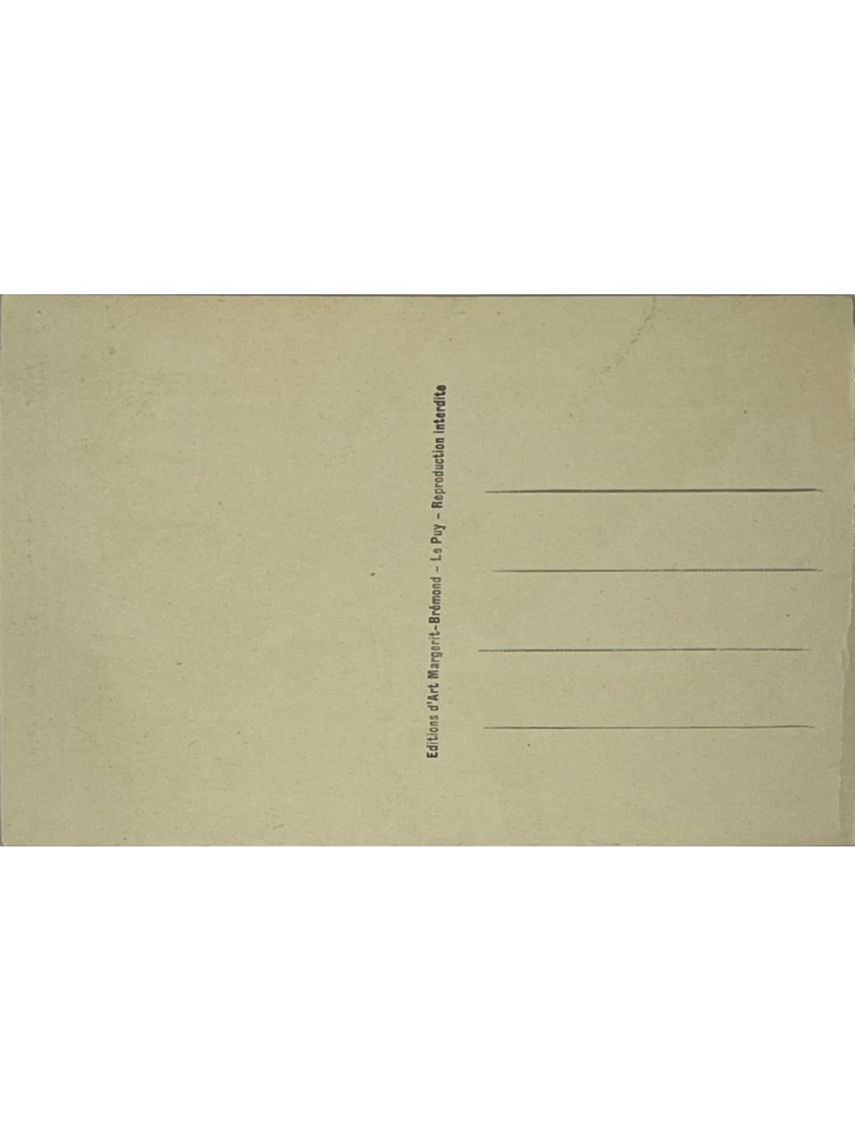 Verso de la carte postale