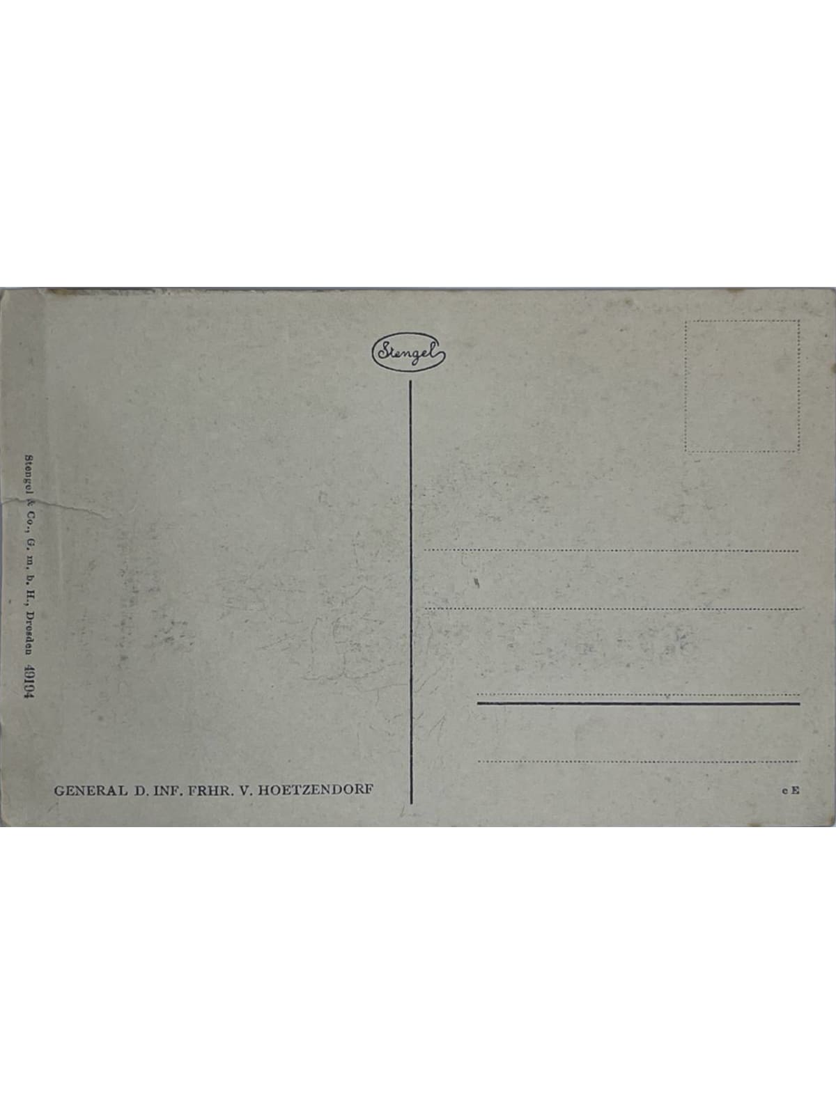 Verso de la carte postale