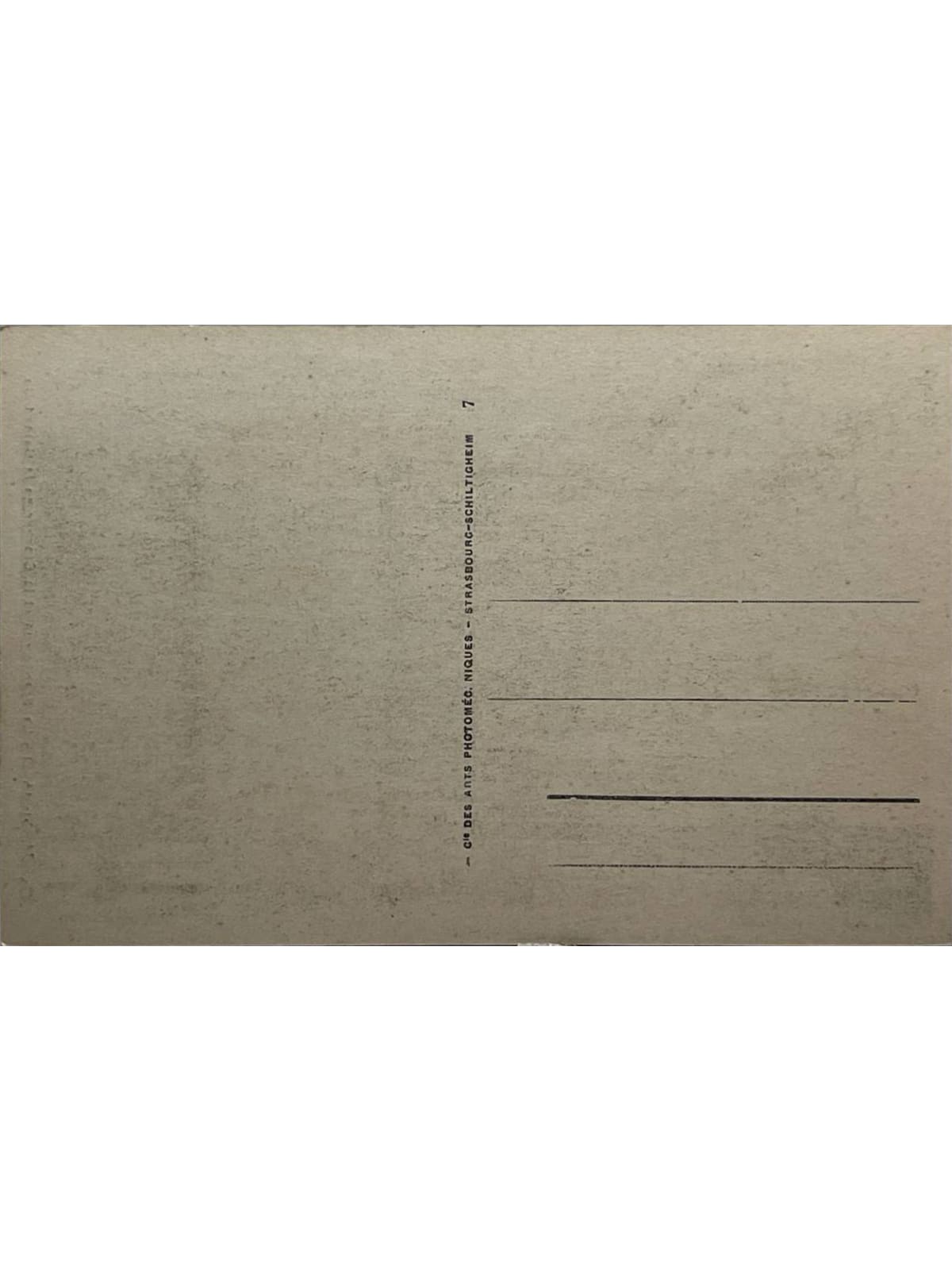 Verso de la carte postale