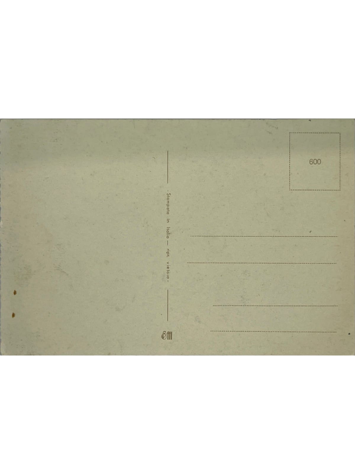 Verso de la carte postale