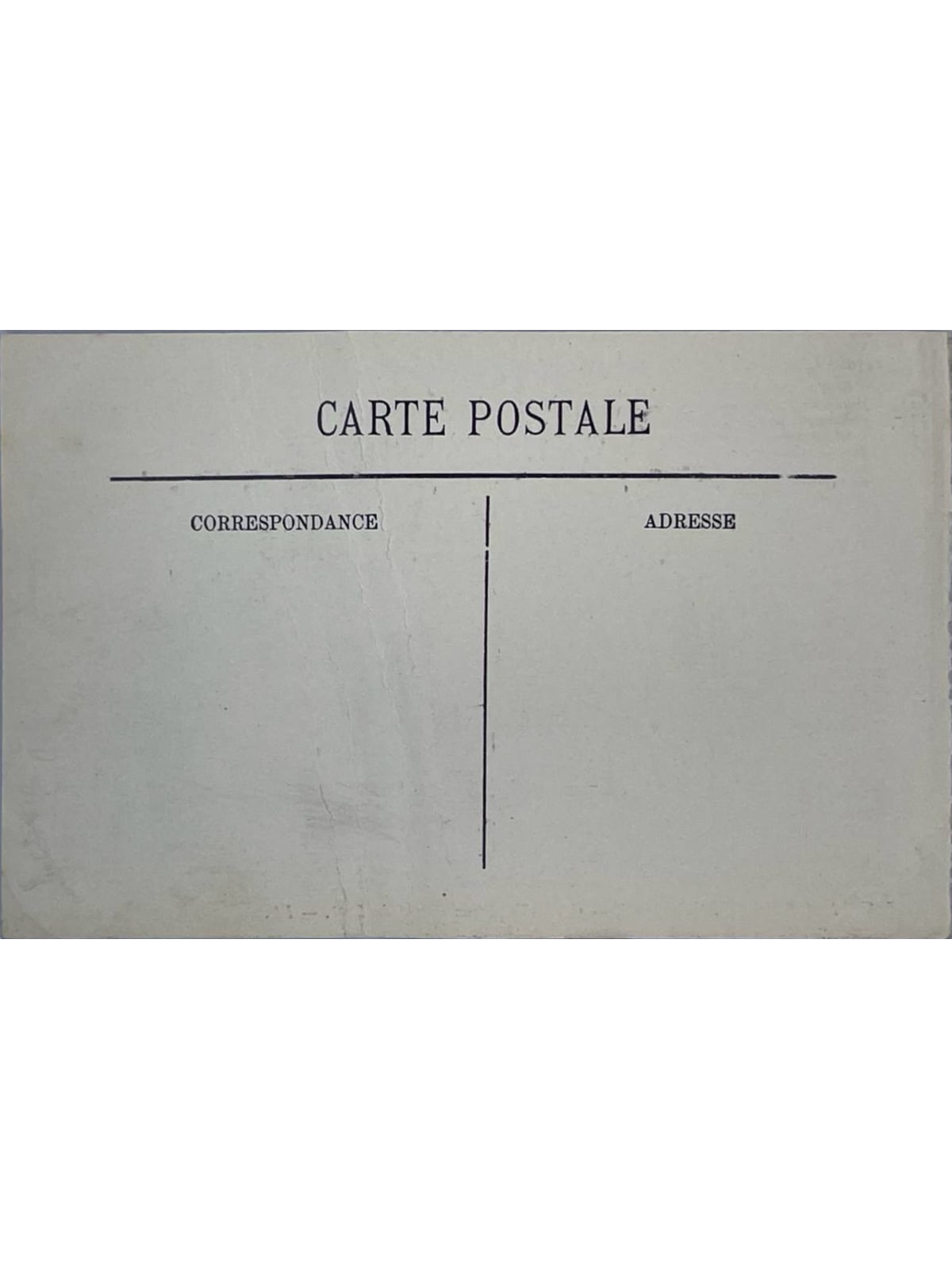 Verso de la carte postale