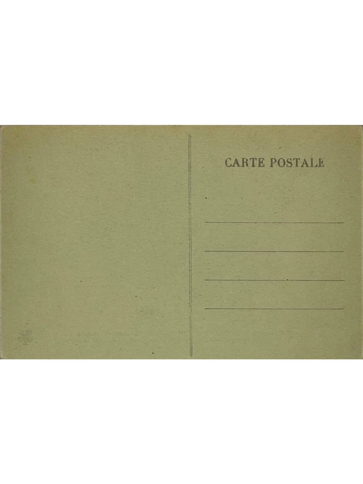 Verso de la carte postale