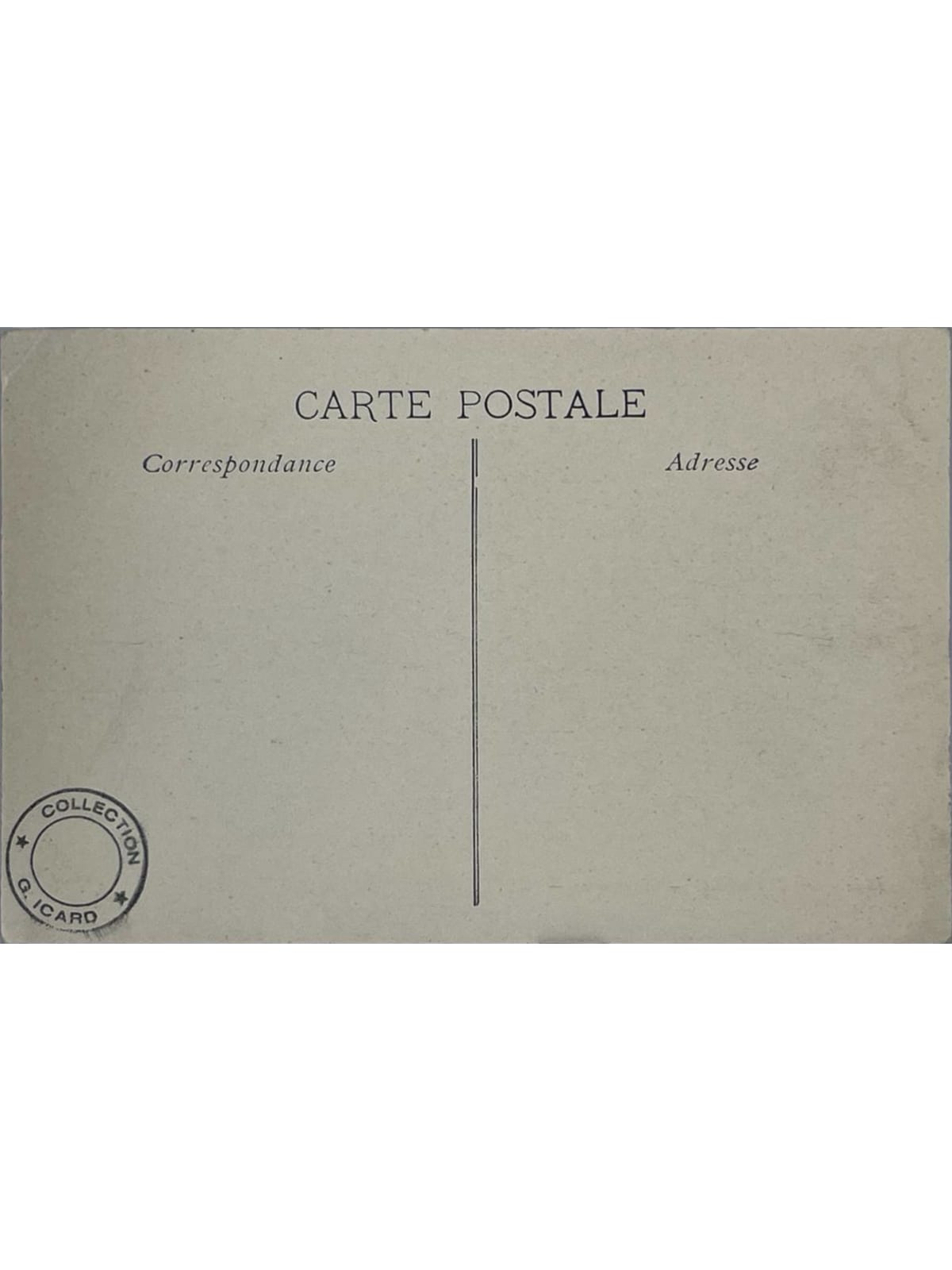 Verso de la carte postale