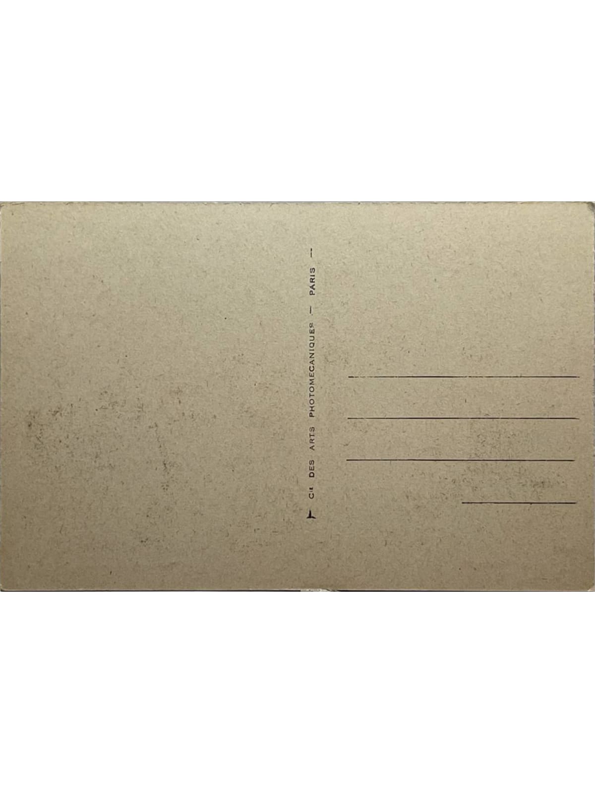 Verso de la carte postale