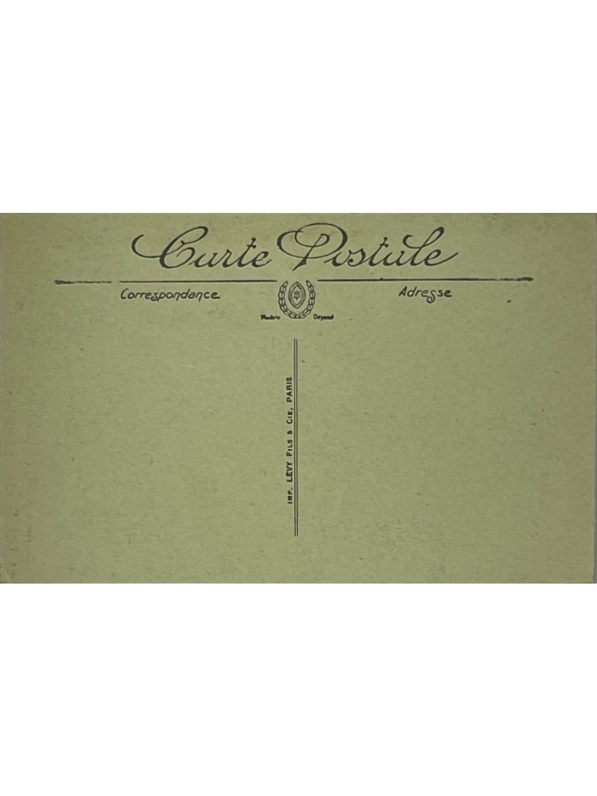 Verso de la carte postale
