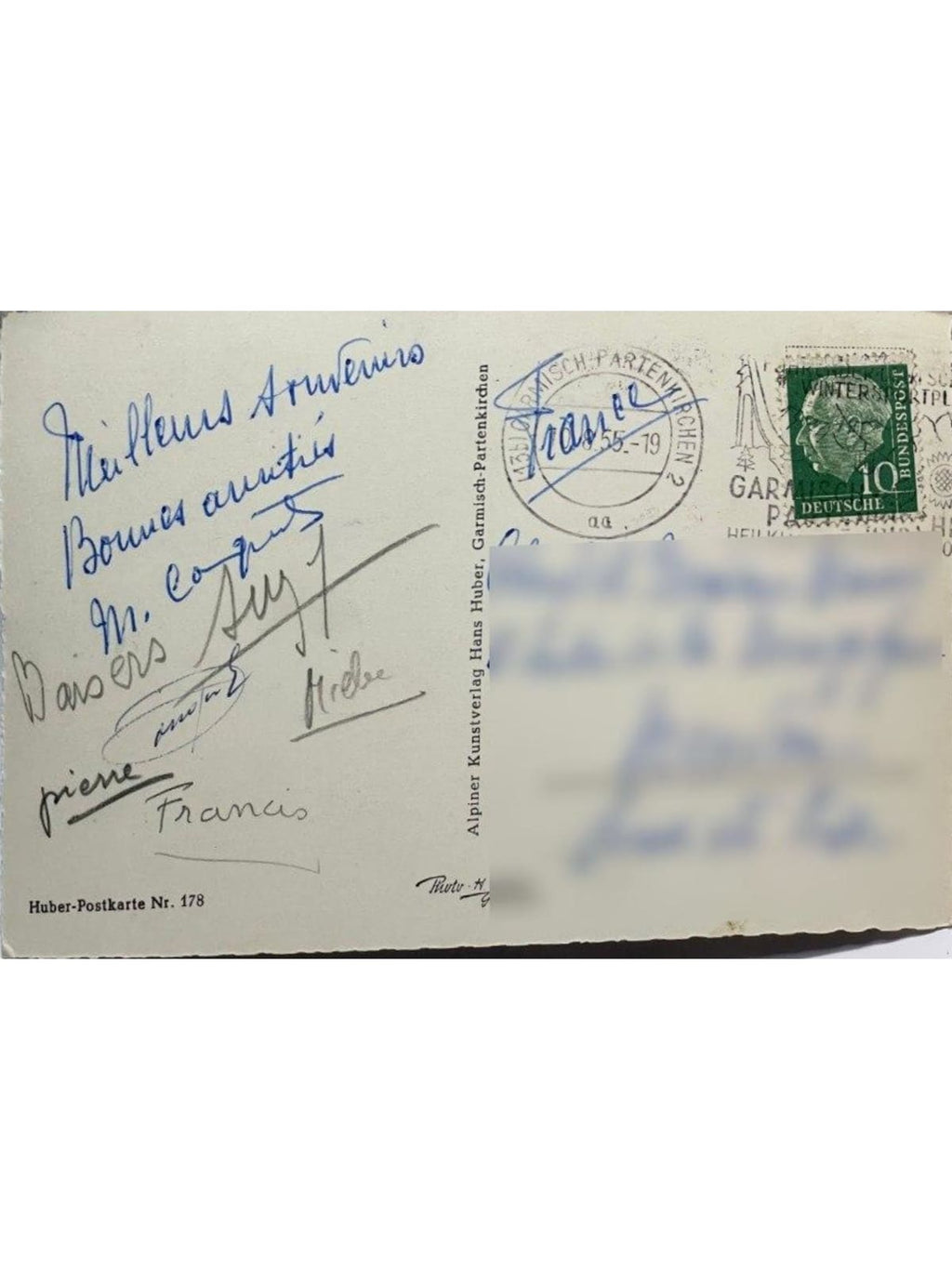 Verso de la carte postale