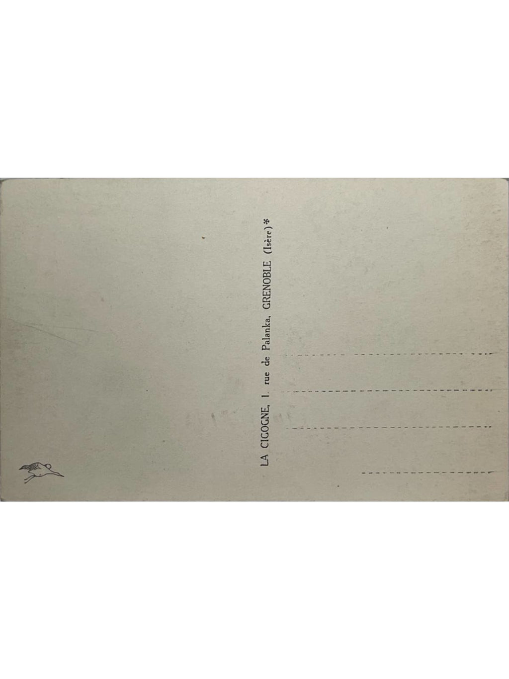 Verso de la carte postale