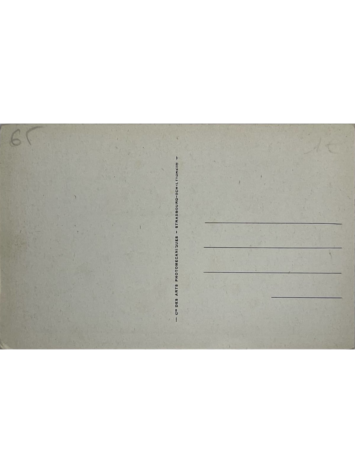 Verso de la carte postale