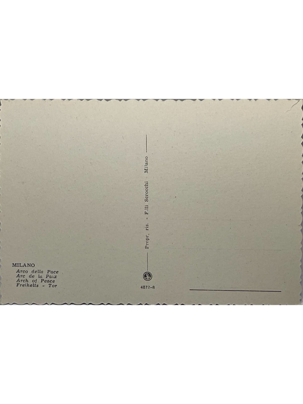 Verso de la carte postale