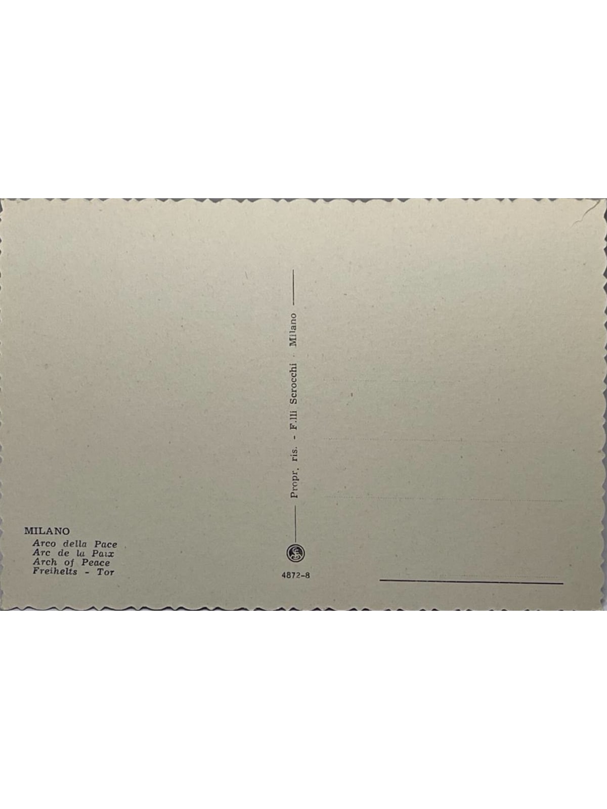 Verso de la carte postale