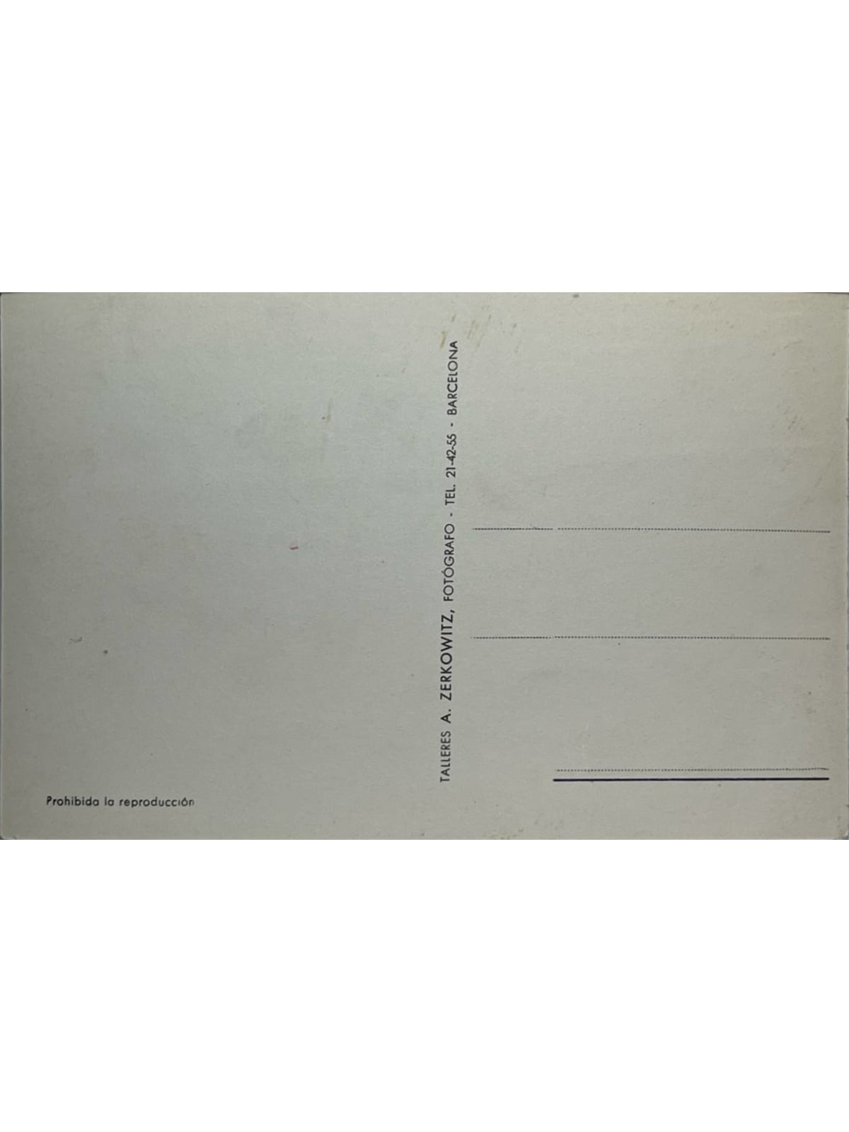 Verso de la carte postale