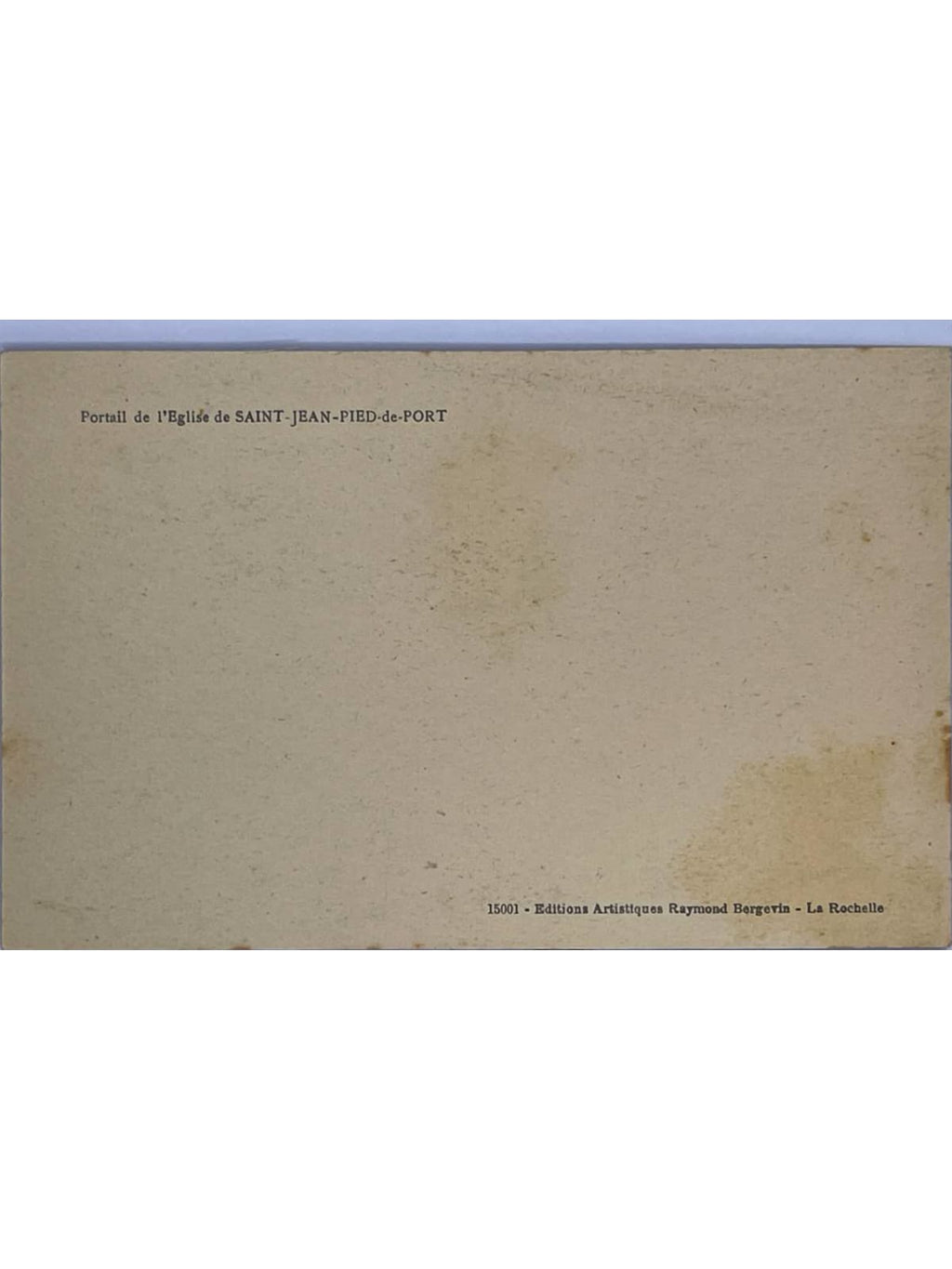 Verso de la carte postale
