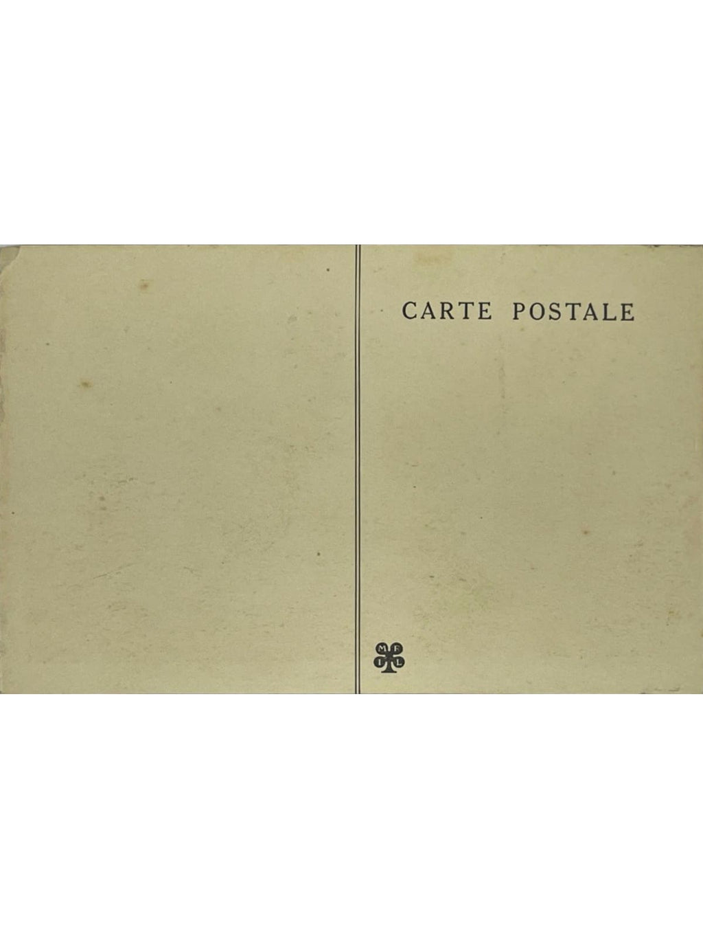 Verso de la carte postale