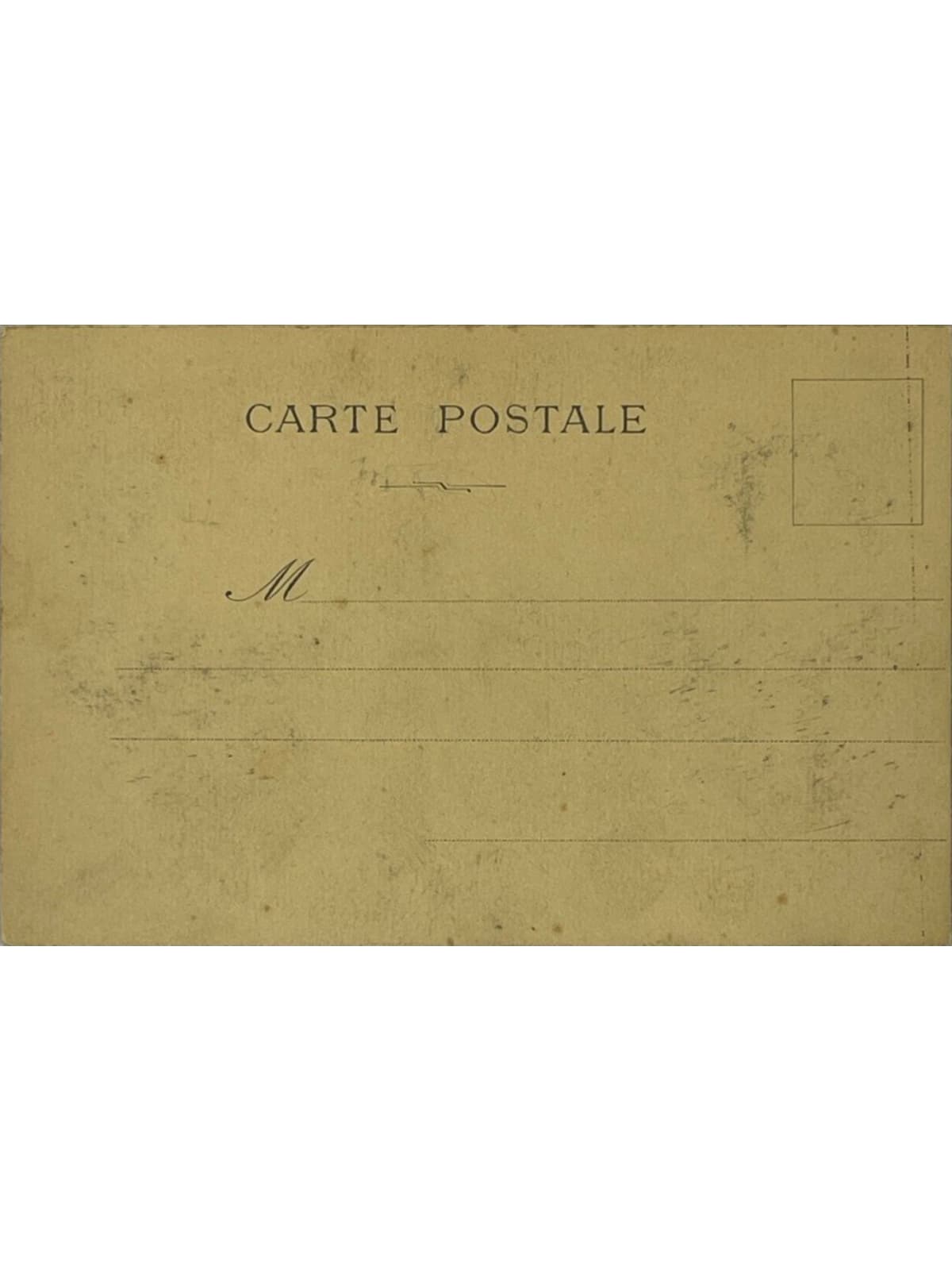 Verso de la carte postale