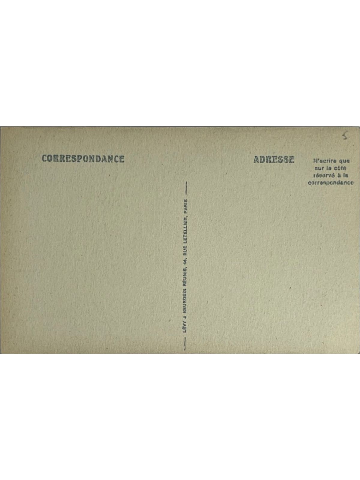 Verso de la carte postale