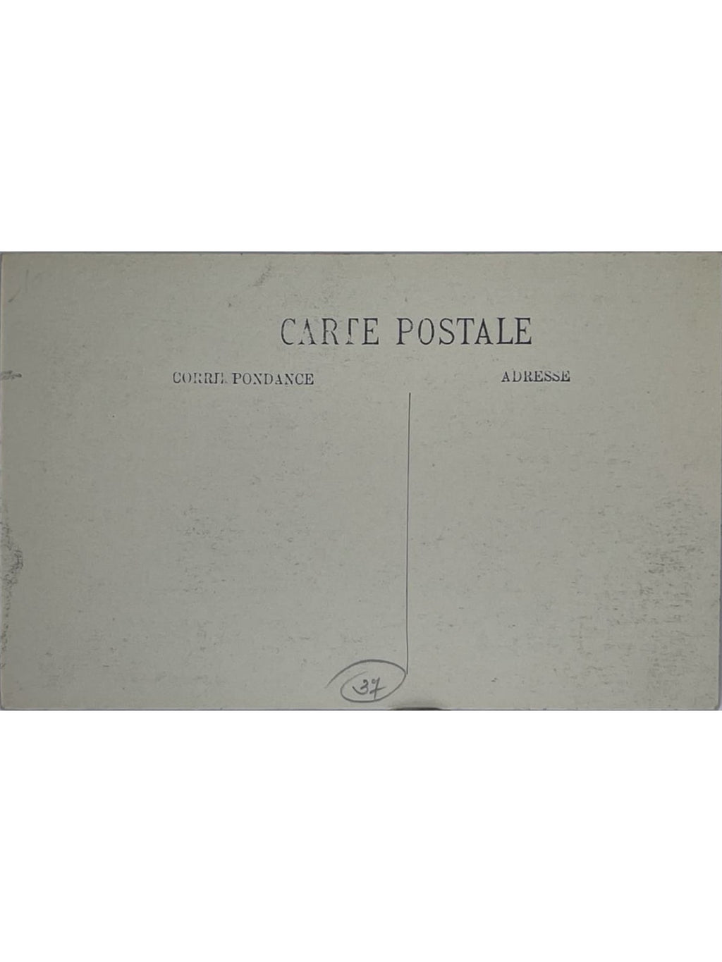 Verso de la carte postale