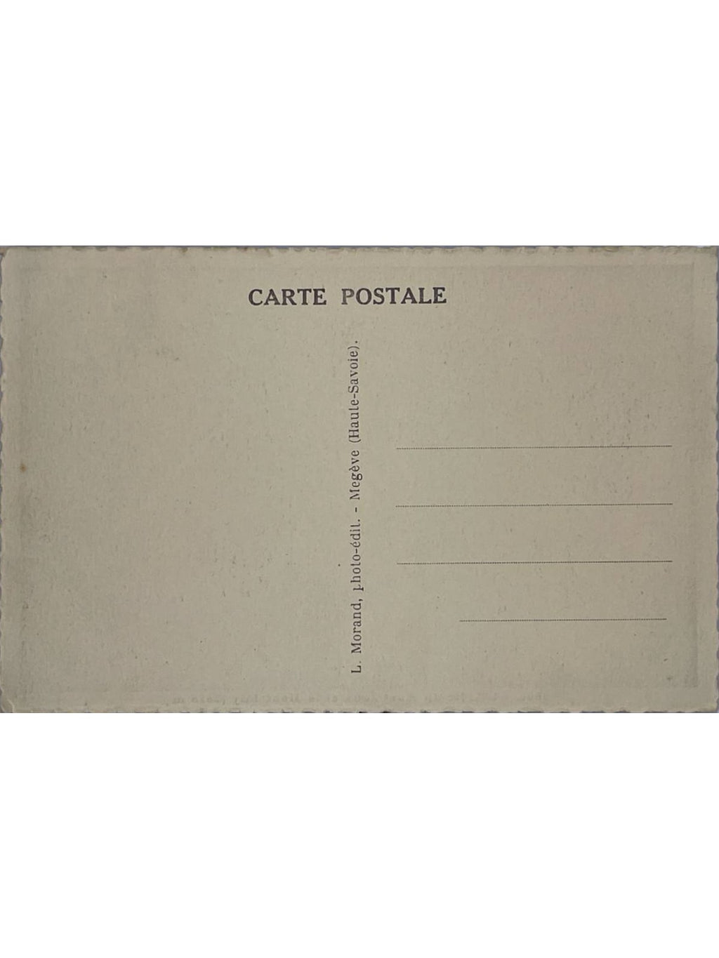 Verso de la carte postale