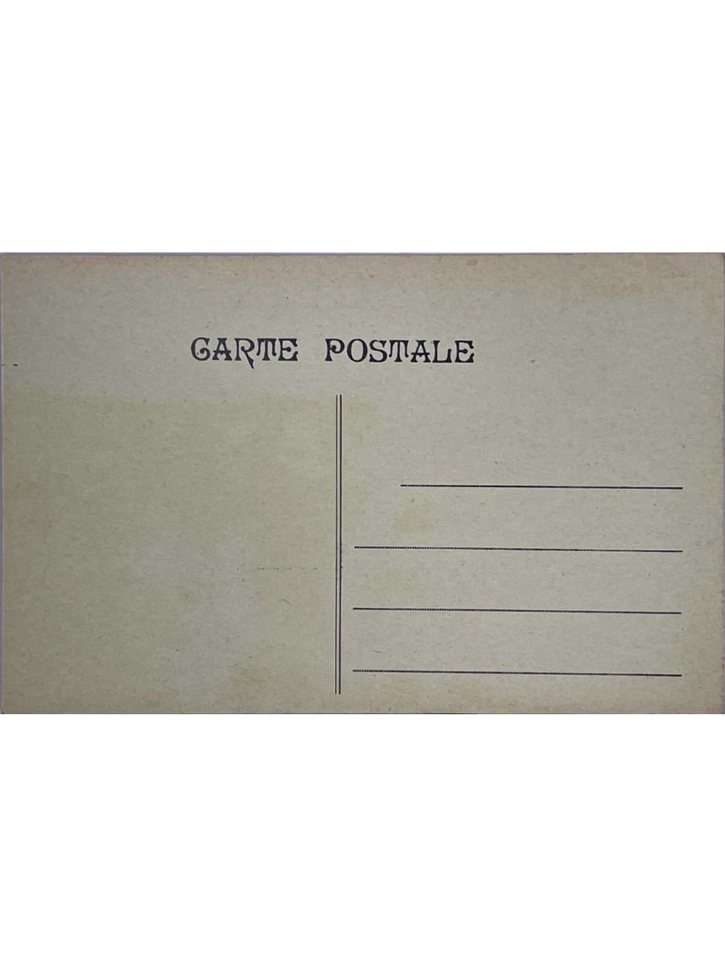 Verso de la carte postale