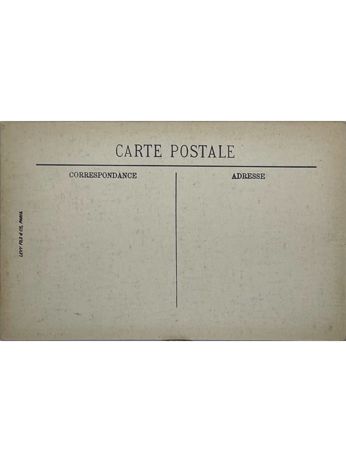 Verso de la carte postale