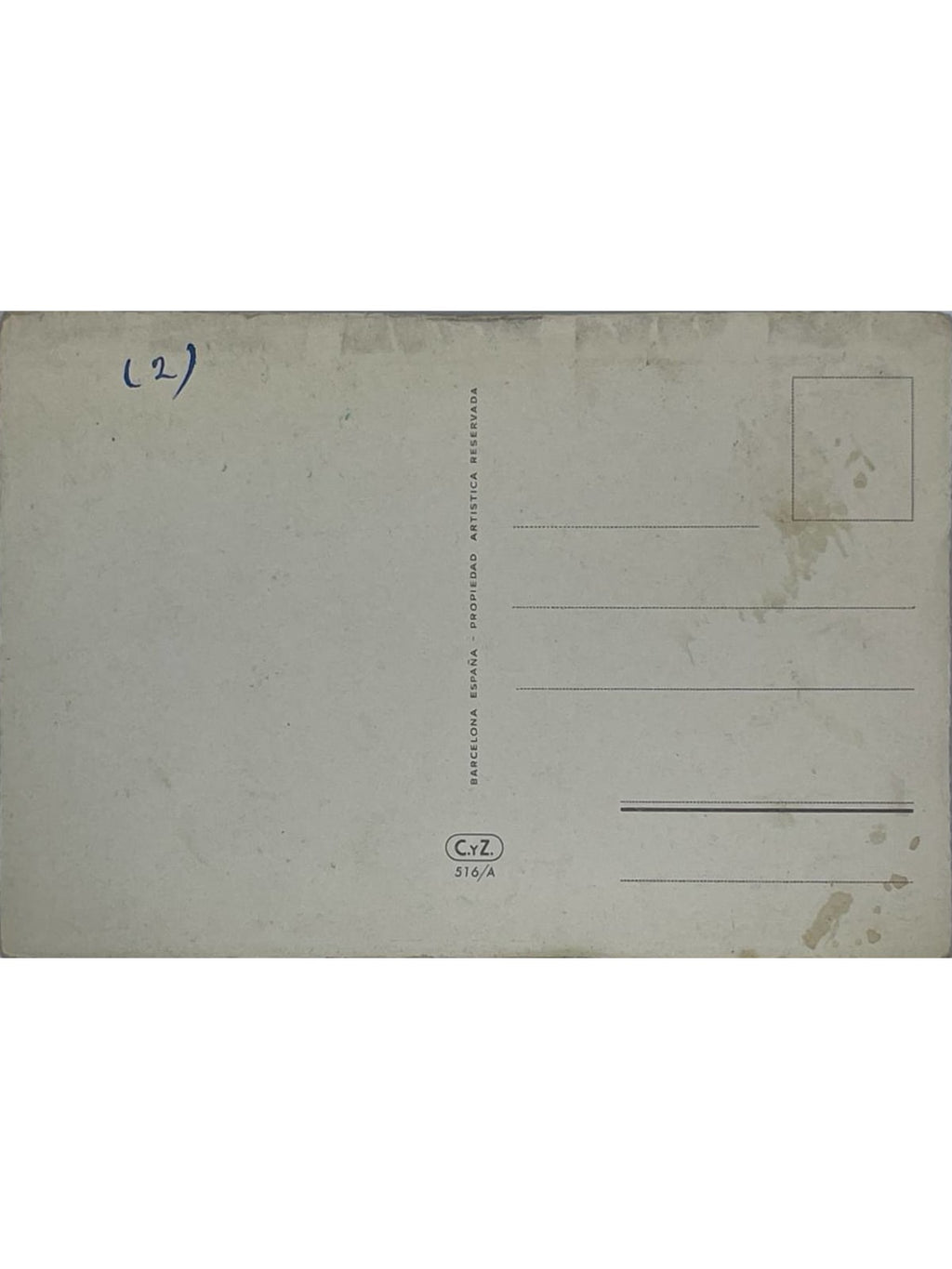 Verso de la carte postale