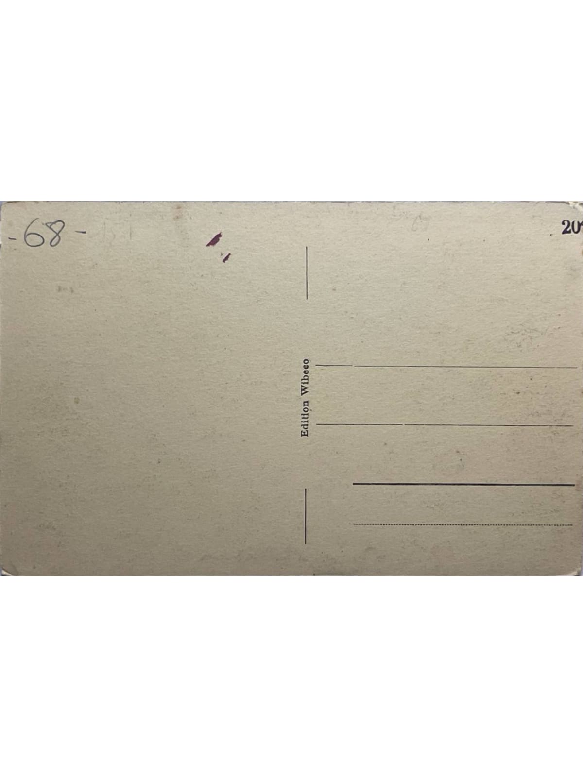 Verso de la carte postale