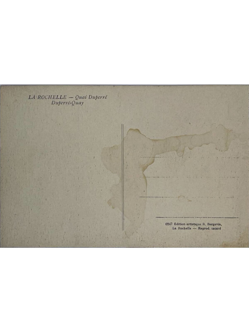 Verso de la carte postale