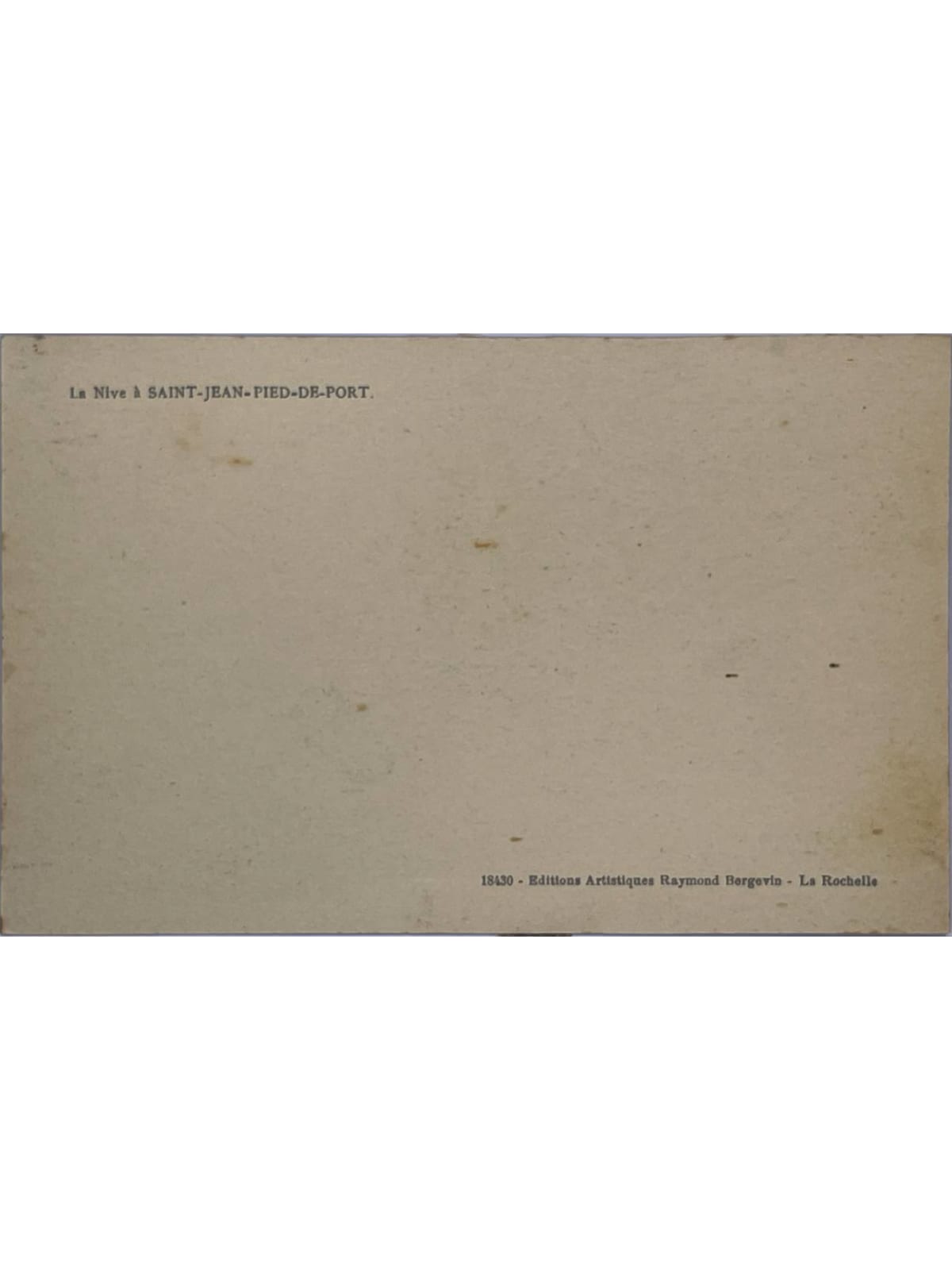 Verso de la carte postale