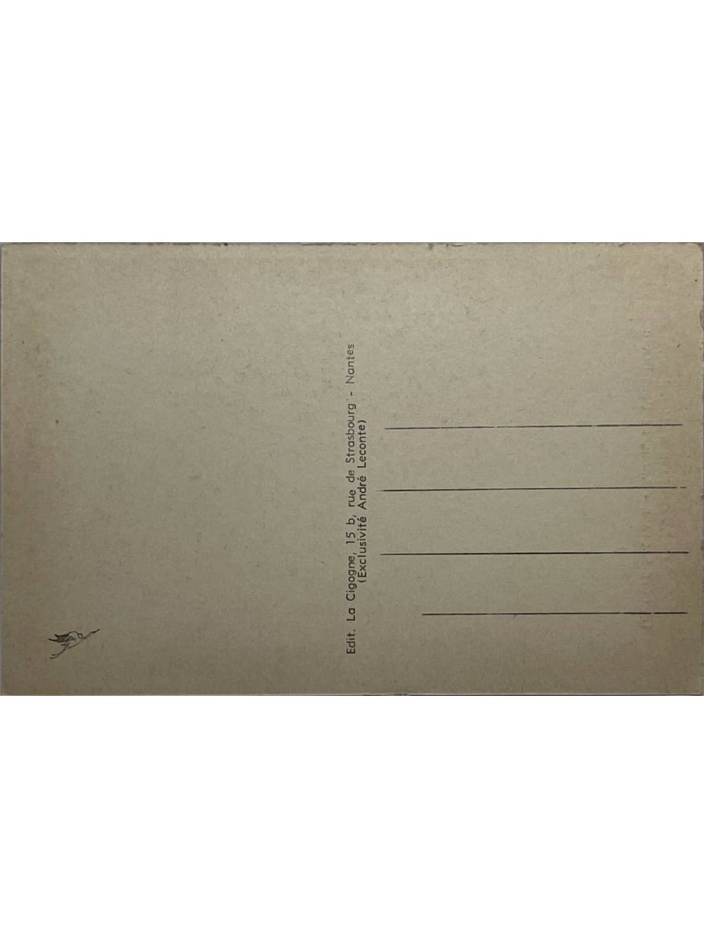 Verso de la carte postale