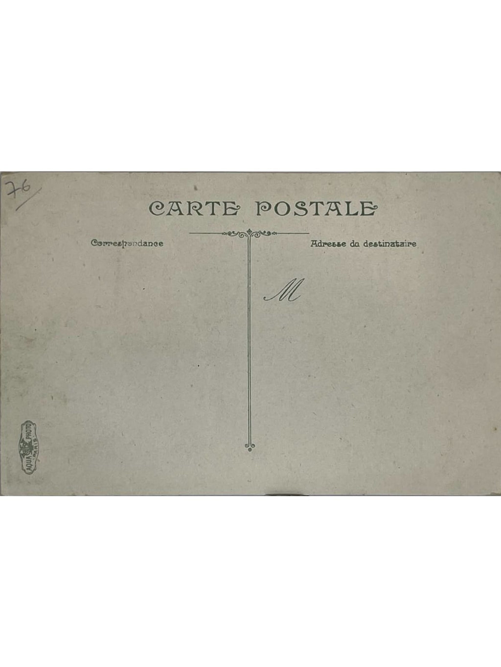 Verso de la carte postale