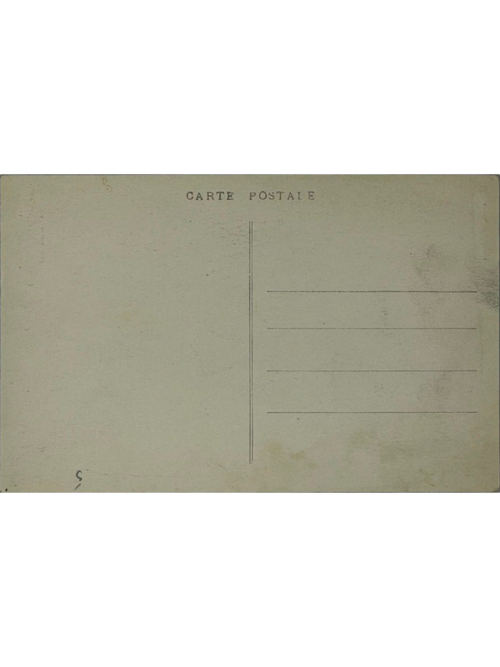 Verso de la carte postale