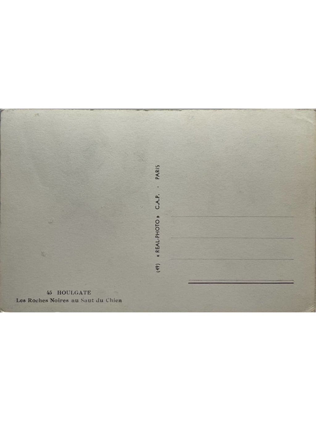 Verso de la carte postale