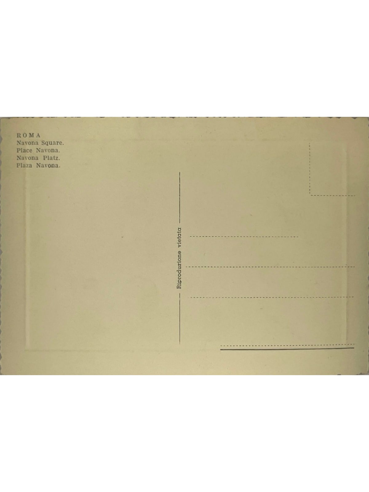 Verso de la carte postale