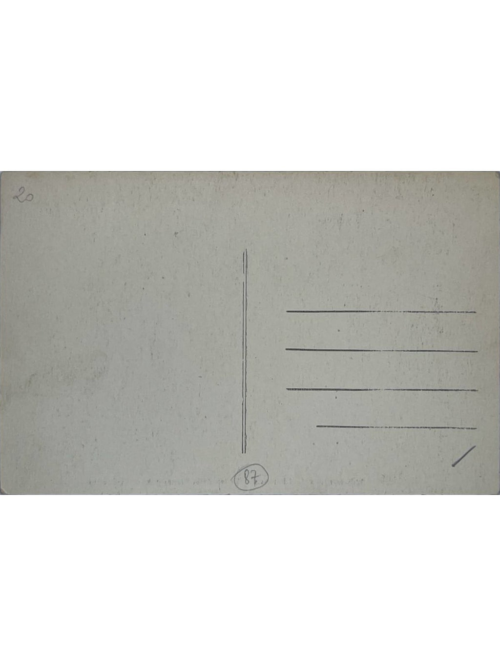 Verso de la carte postale