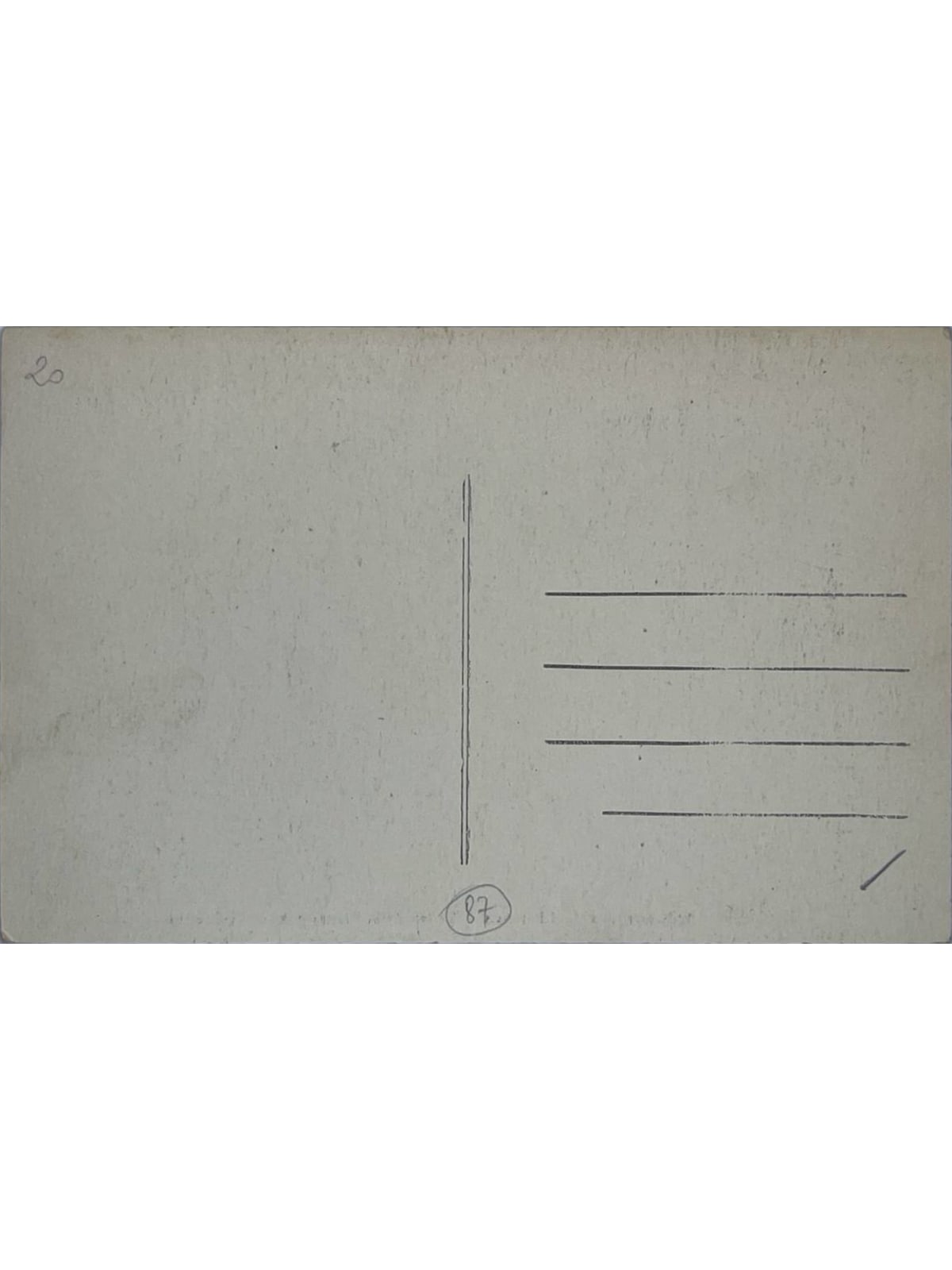 Verso de la carte postale