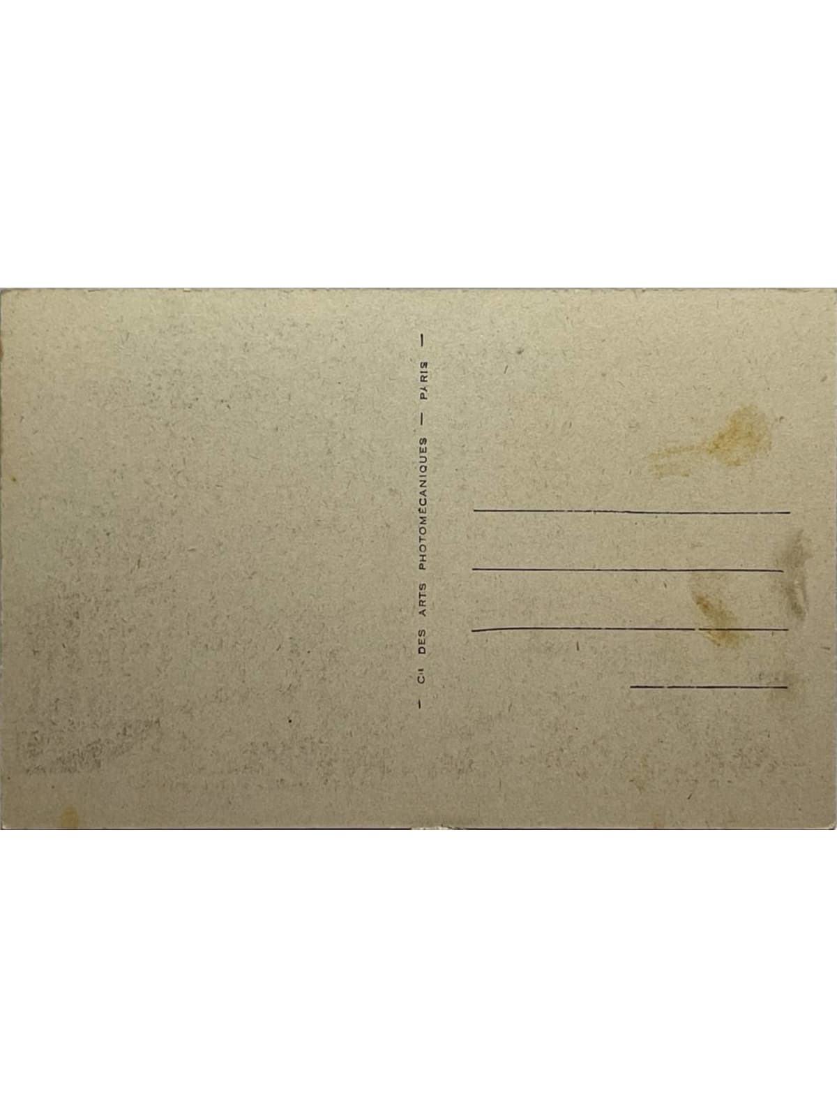 Verso de la carte postale