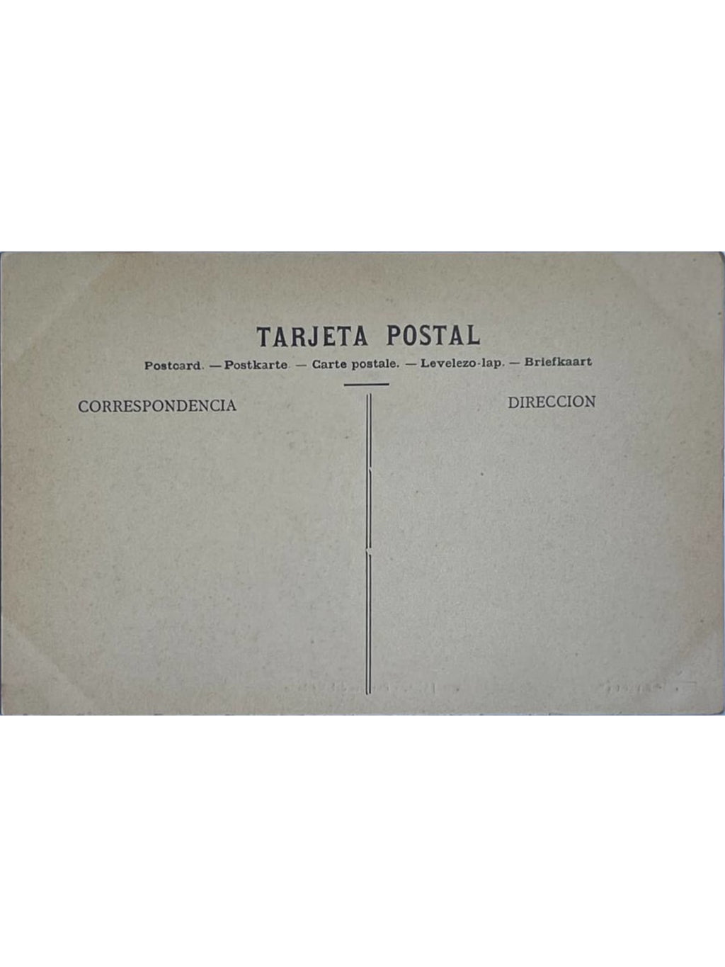 Verso de la carte postale