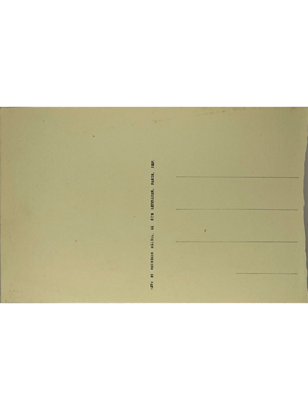 Verso de la carte postale