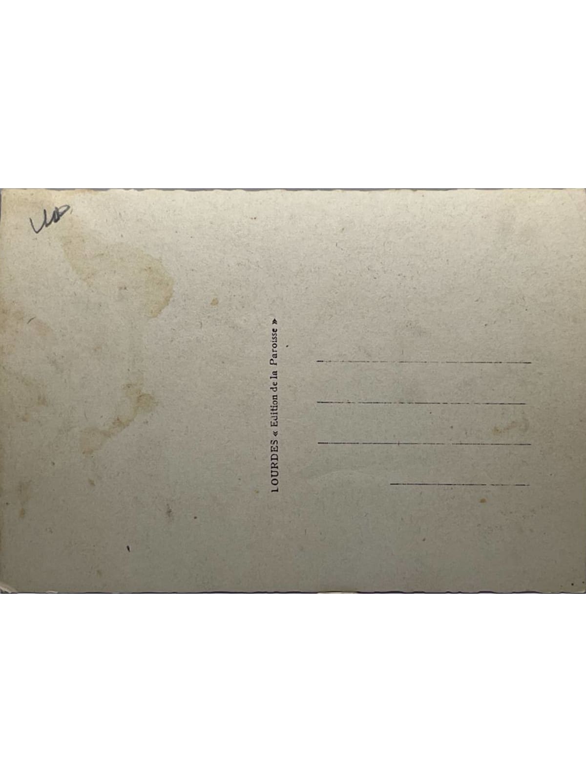 Verso de la carte postale