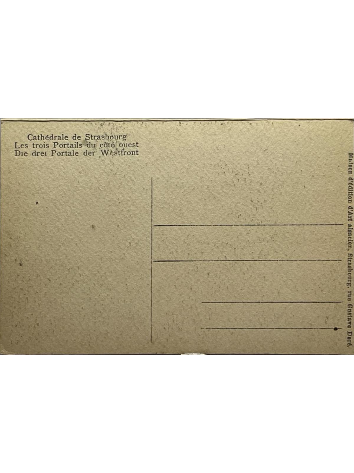Verso de la carte postale
