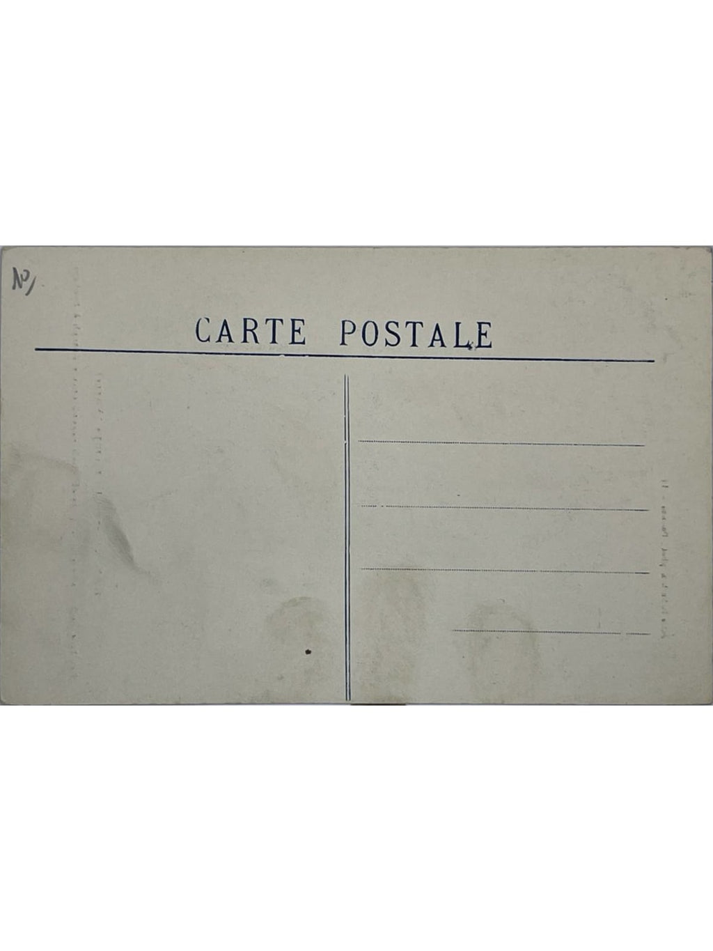 Verso de la carte postale
