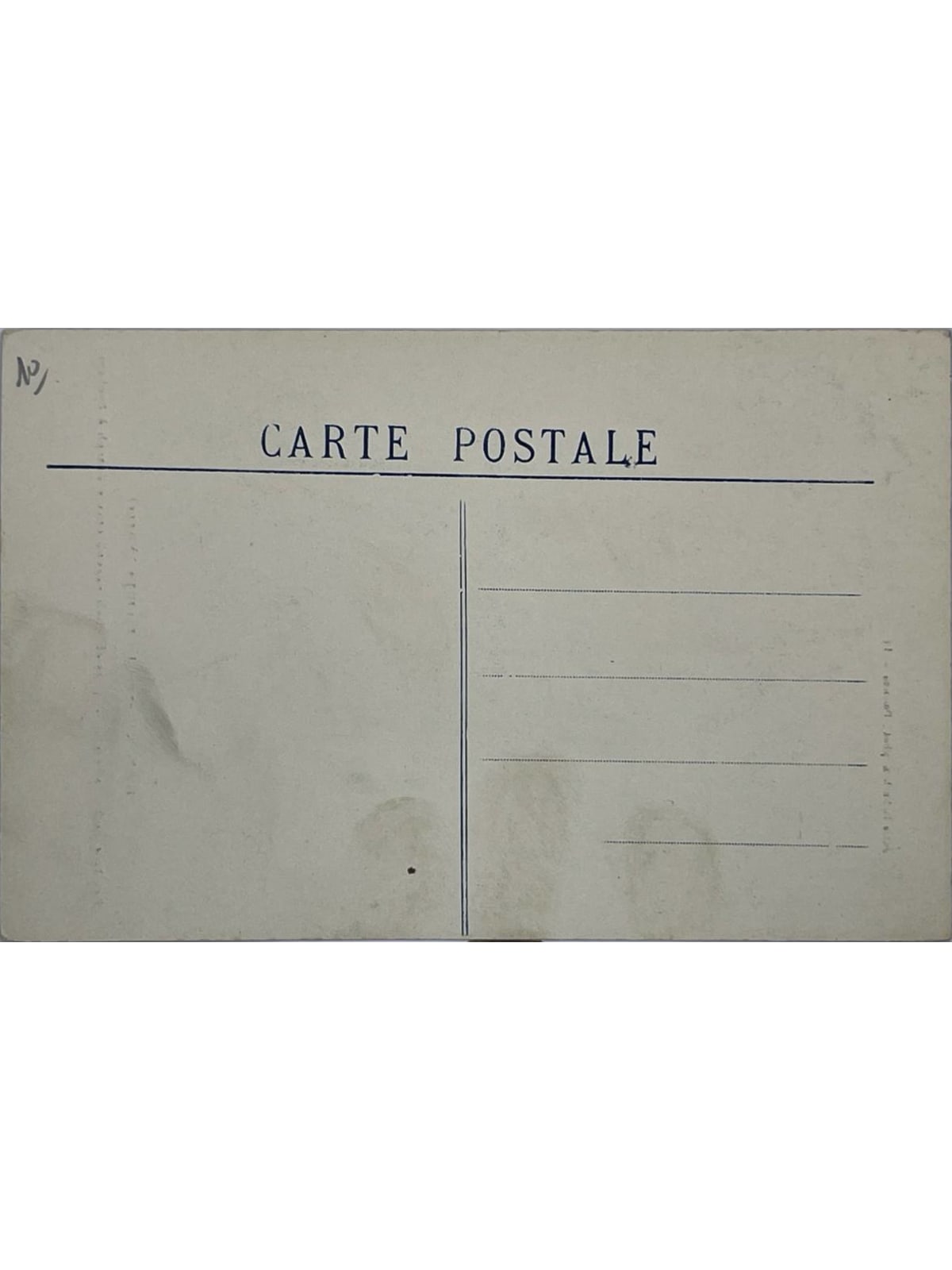 Verso de la carte postale