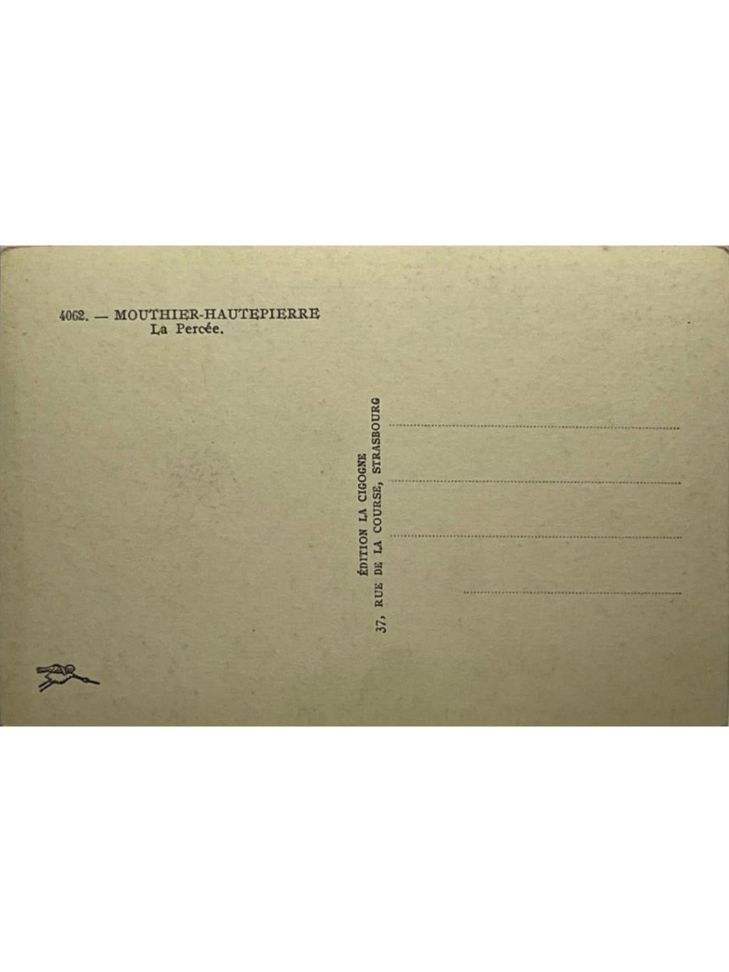 Verso de la carte postale
