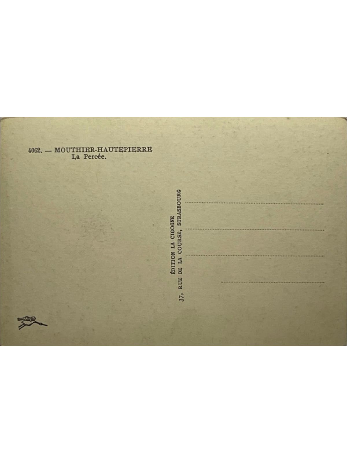 Verso de la carte postale