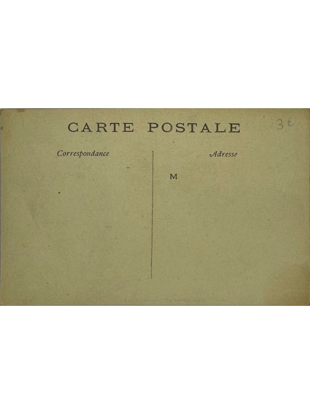 Verso de la carte postale