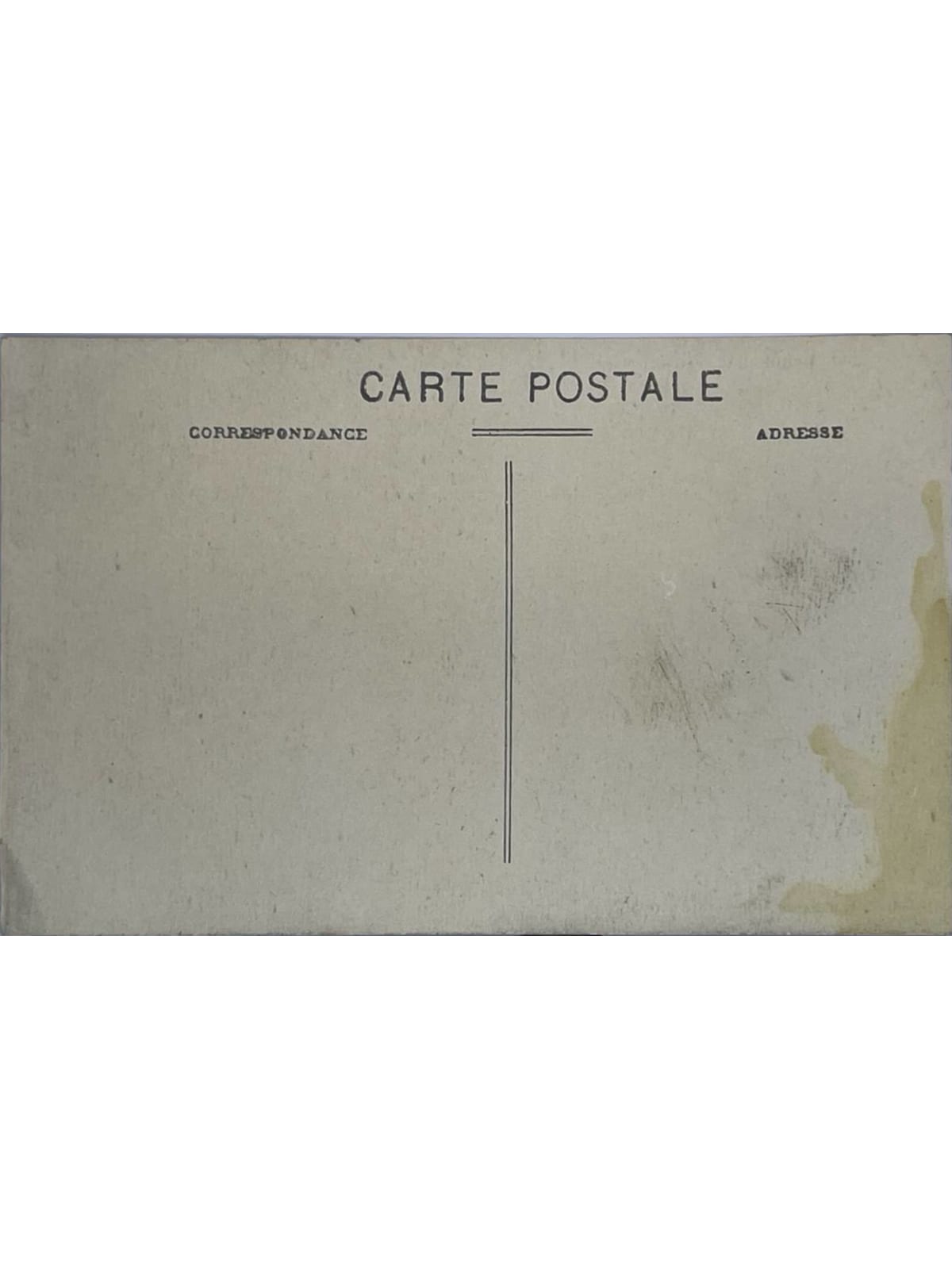 Verso de la carte postale