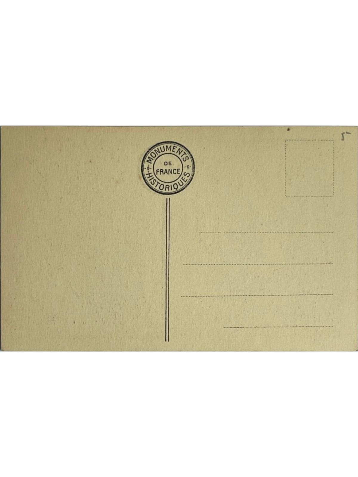 Verso de la carte postale