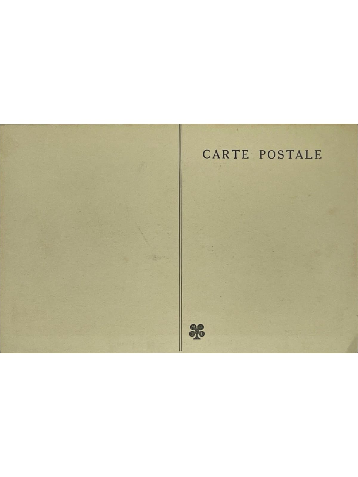 Verso de la carte postale