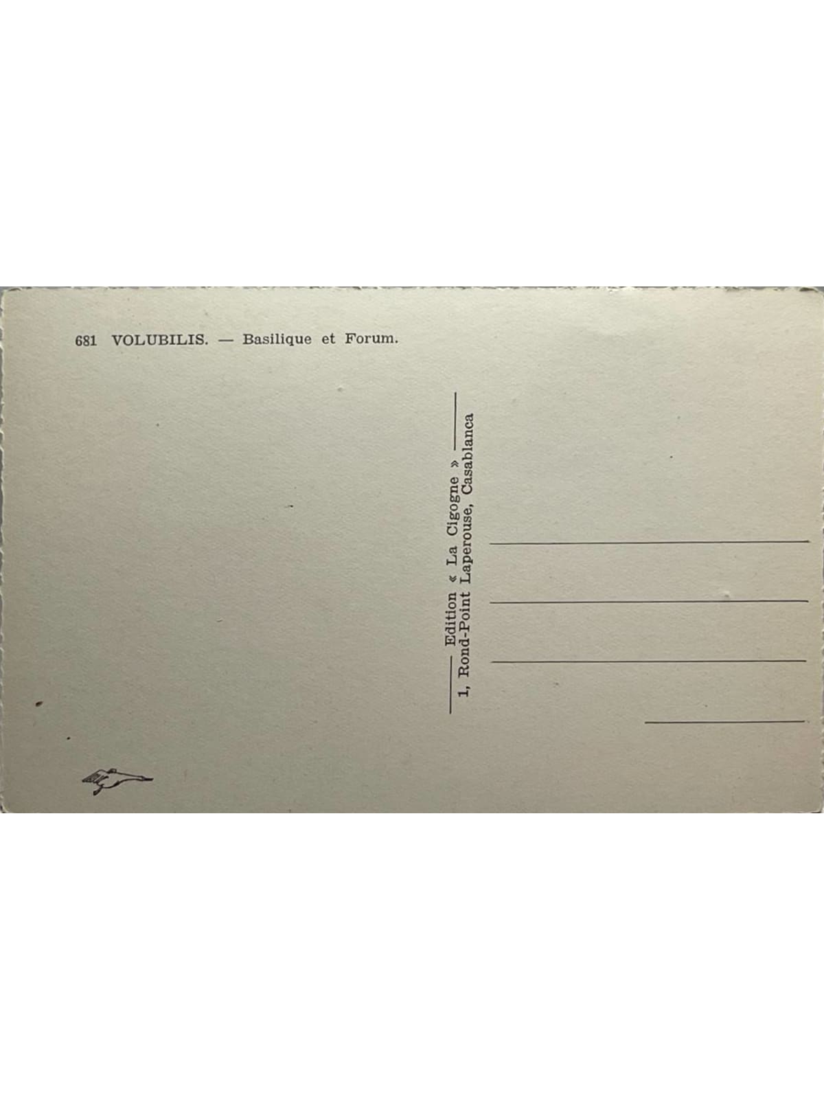Verso de la carte postale