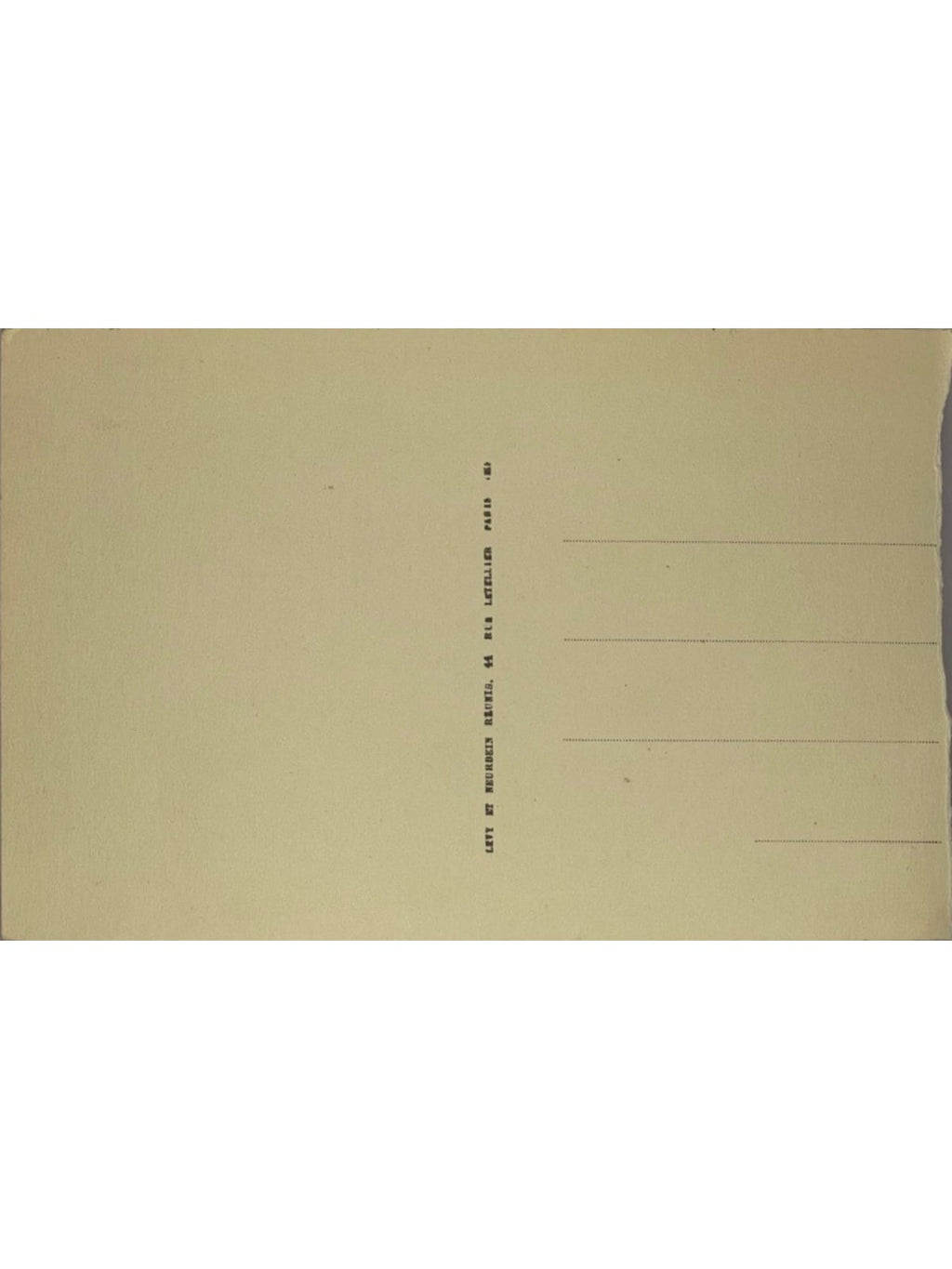 Verso de la carte postale