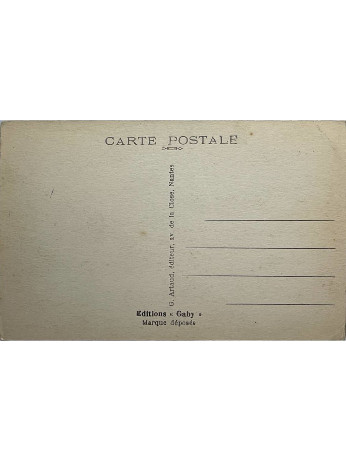 Verso de la carte postale